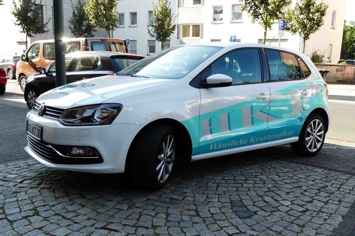 =VW Polo unterwegs in Fulda für die häusliche Krankenpflege von  HKP  im September 2016
