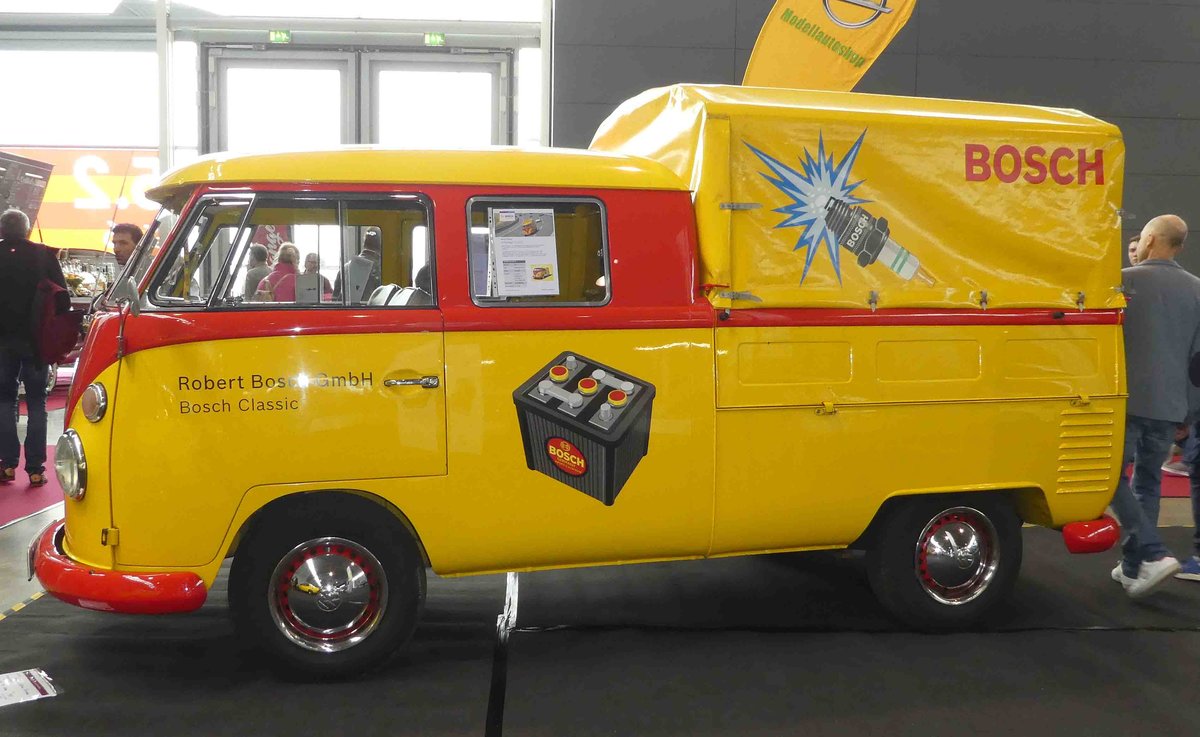 =VW T 1 der Robert Bosch GmbH, ausgestellt bei den Retro Classics in Stuttgart, 03-2019