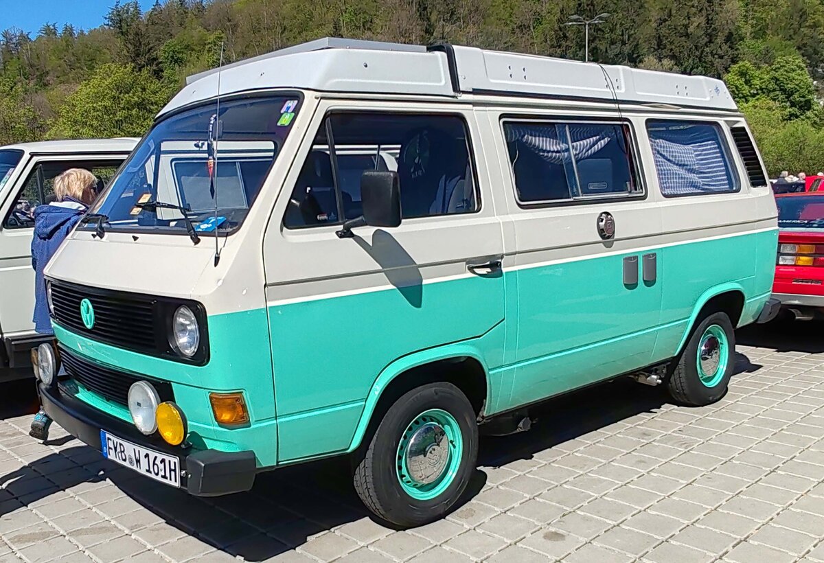 =VW T 3, gesehen auf dem Ausstellungsgel�nde der Oldtimerveranstaltung in Frankenberg/Eder im Mai 2026.