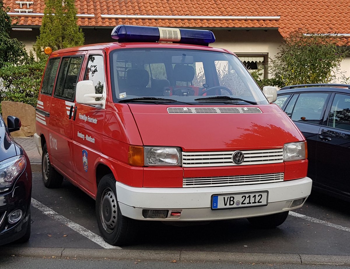 =VW T 4 als MTW der Feuerwehr HOMBERG-MAULBACH steht in Hünfeld anl. der Hessischen Feuerwehrleistungsübung 2019, 09-2019