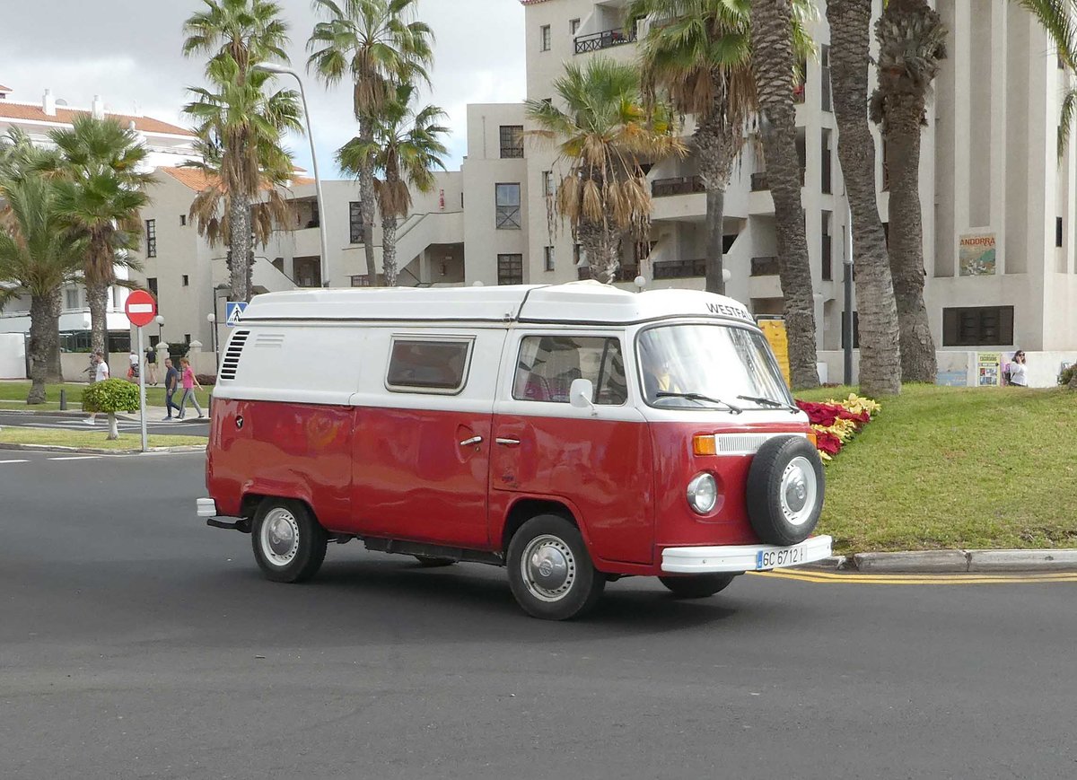 =VW T2 unterwegs im Januar 2019 in Playa de las Americas