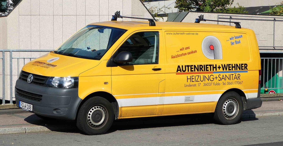 =VW T5 der Firma AUTENRIETH und WEHNER steht im Juli 2018 in Fulda
