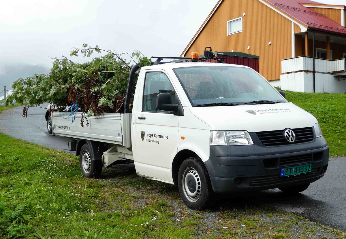 =VW T5 der LOPPA Kommune, gesehen in Norwegen im August 2017