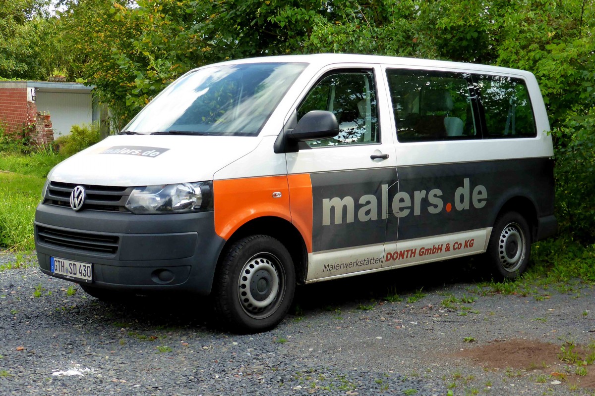 VW T5 von malers.de, gesehen in Bad Hersfeld im August 2014