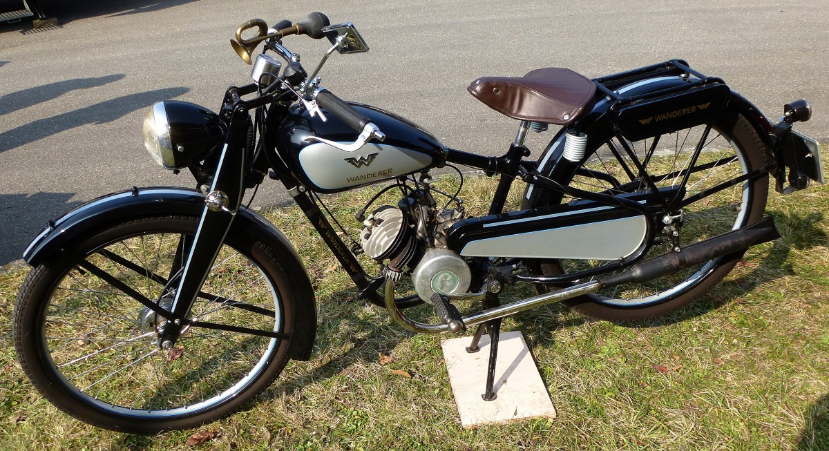 Wanderer, Oldtimer-Leichtmotorrad mit 98ccm, Oldierama Lrrach, Mrz 2015