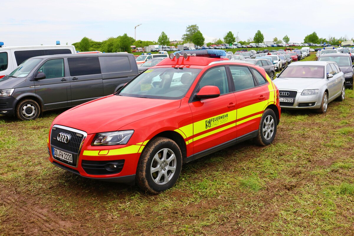 Wartet auf Freischaltung   

Feuerwehr Soest Audi Q5 KdoW am 12.05.23 auf dem Rettmobil Parkplatz in Fulda