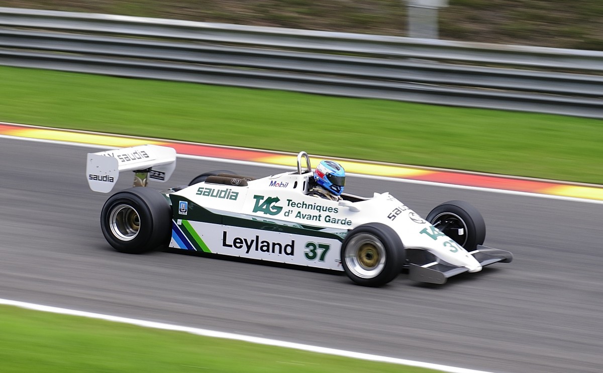 WILLIAMS FW07/C, Bj.1981,3000ccm, Fahrer: D'ANSEMBOURG Christophe (BE), beim FIA Masters Historic Formula One Championship, SPA SIX HOURS 19.September 2015. https://de.wikipedia.org/wiki/Williams_FW07