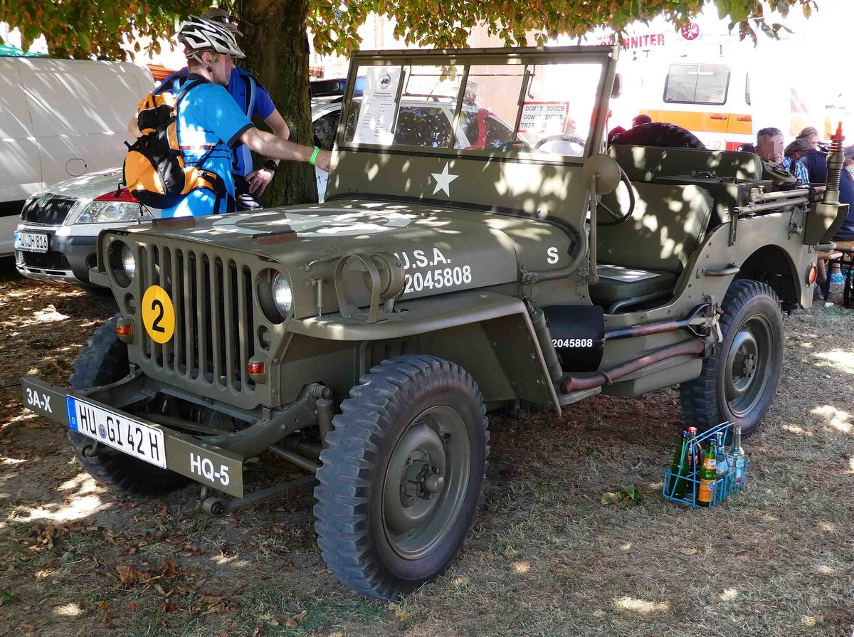 =Willys Jeep, gesehen am Baiersröder Hof im August 2018