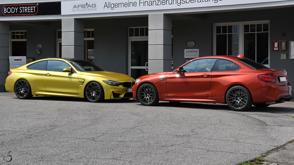 Zwei Coupé´s von BMW Ende August 2019 in Willach.
