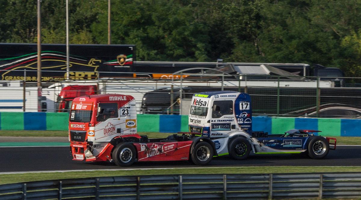 Zwei Renn-LKWs am 26.08.2017 auf dem Hungaroring.