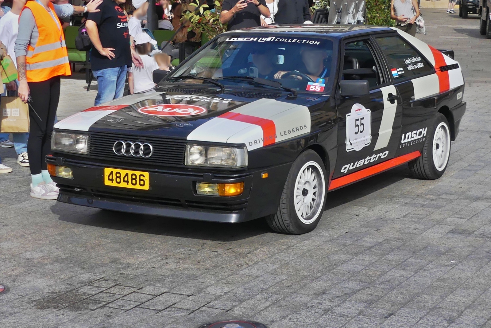 Audi Coue Quattro, BJ 1985,hat das Endziel bei der Luxemburg Classic rallye in der Stadt Luxemburg fast erreicht. 12.09.2026