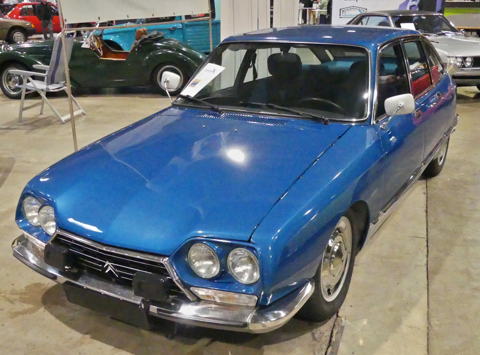 Citroen GS Pallas, BJ 1976, 1222 ccm, 61 PS, Farbe Delta Blau AC 640, war beim Autojumble in Luxemburg zu sehen. 03.2026