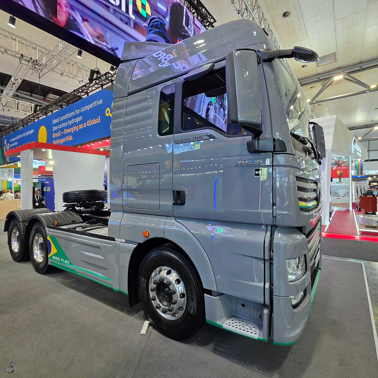 Dieses VW Meteor Highline 29.530 aus brasilianischer Produktion war Ende April 2026 auf der Hannovermesse zu sehen.