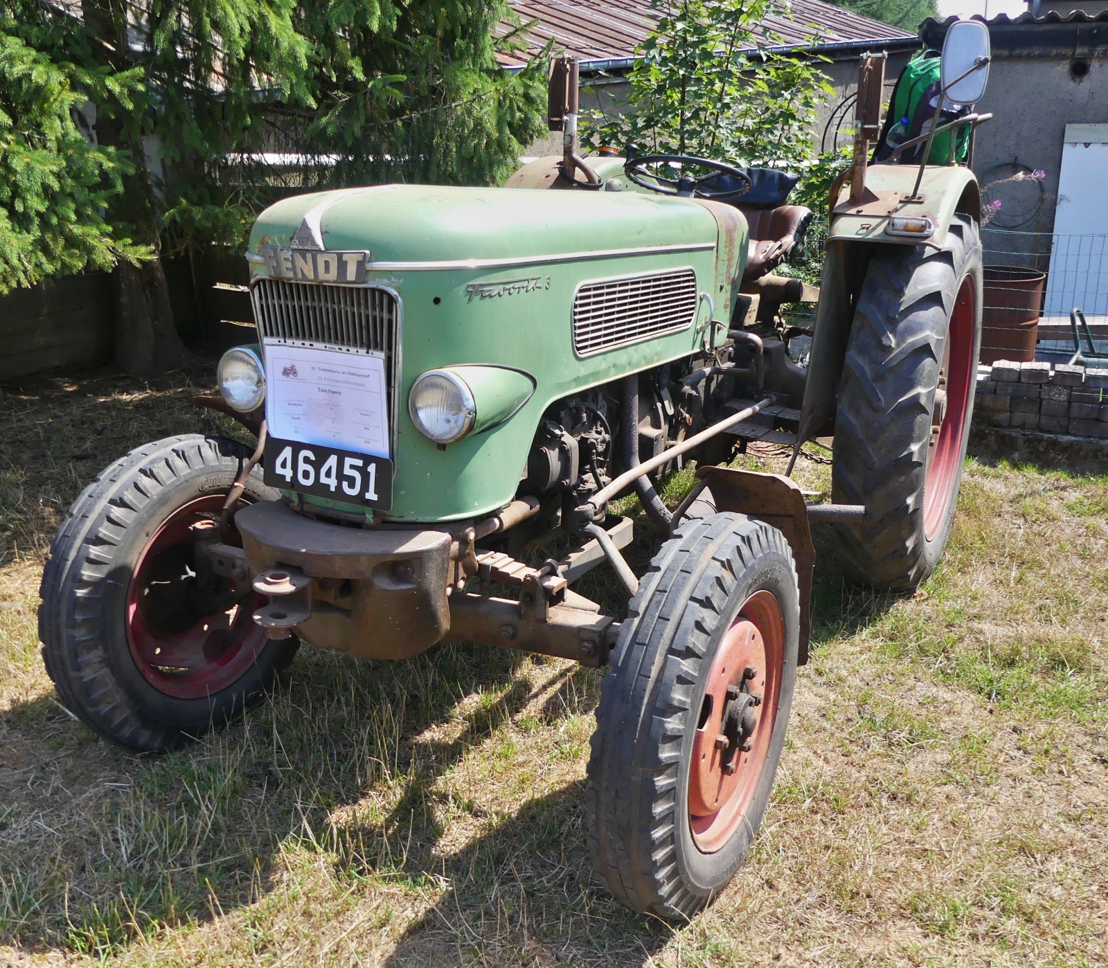 Fendt Favorit 3, BJ 1964, 52 PS, 4 Zyl, war beim Oldtimertreffen in Nocher zu  sehen. 23.08.2026