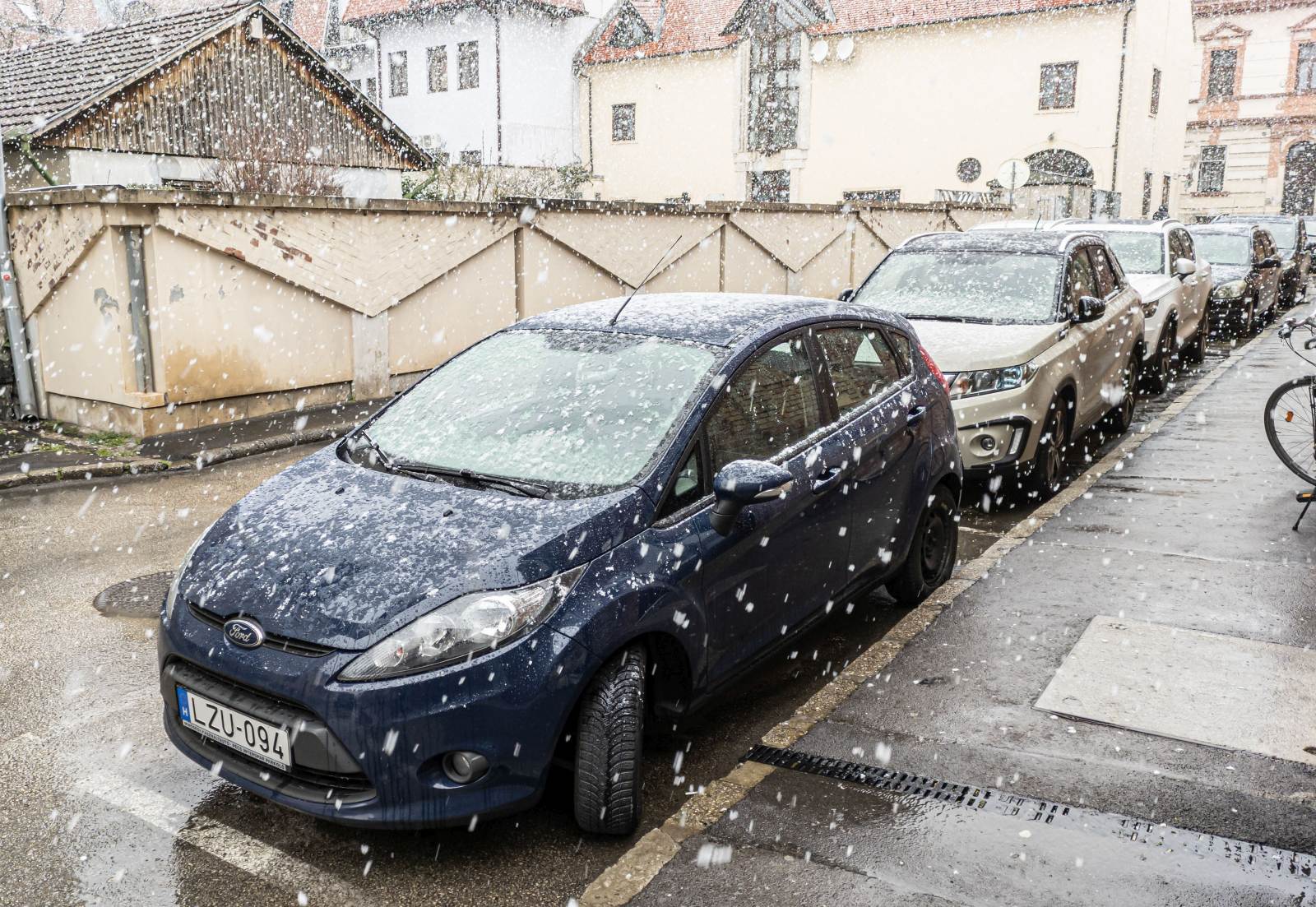 Ford Fiesta Mk7 in Schneefall. Foto: 28.02.2022.
