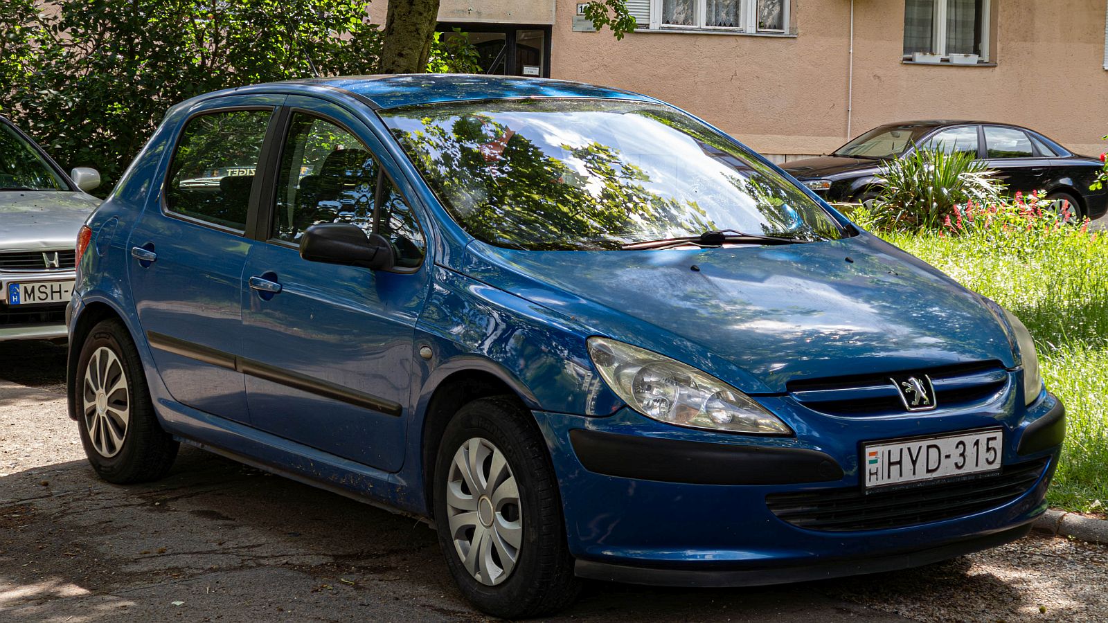 Hier ist ein Peugeot 307 in blau zu sehen. Foto: Mai, 2026