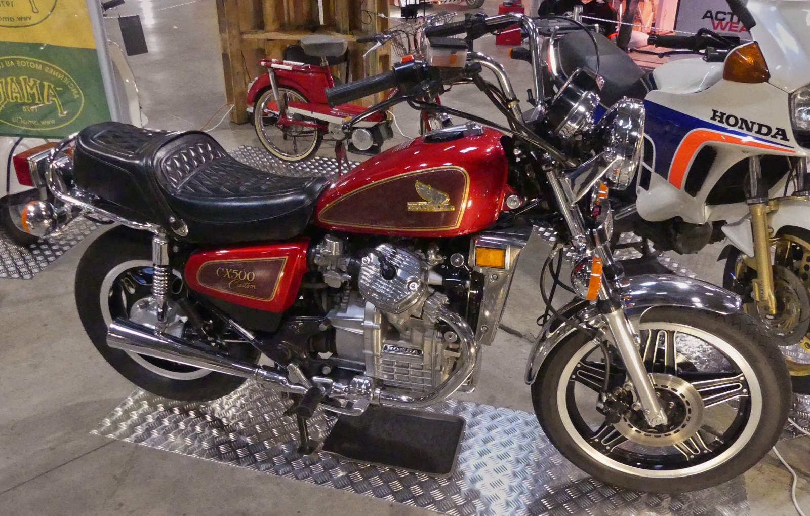 Honda CX 500 Custom, Motorrad, 500 ccm, gebaut von 1978 – 1986, Autojumble in Luxemburg 03.2026