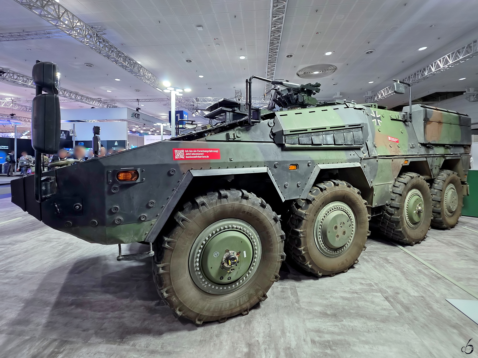 Im Bild das gepanzerte Transport-Kraftfahrzeug (GTK) BOXER der Bundeswehr. (Hannovermesse, April 2026)