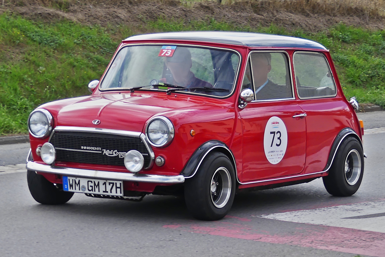 Innocenti Mini Cooper 1300, war beim Luxemburg Classic Rallye mit dabei. 11.09.2026