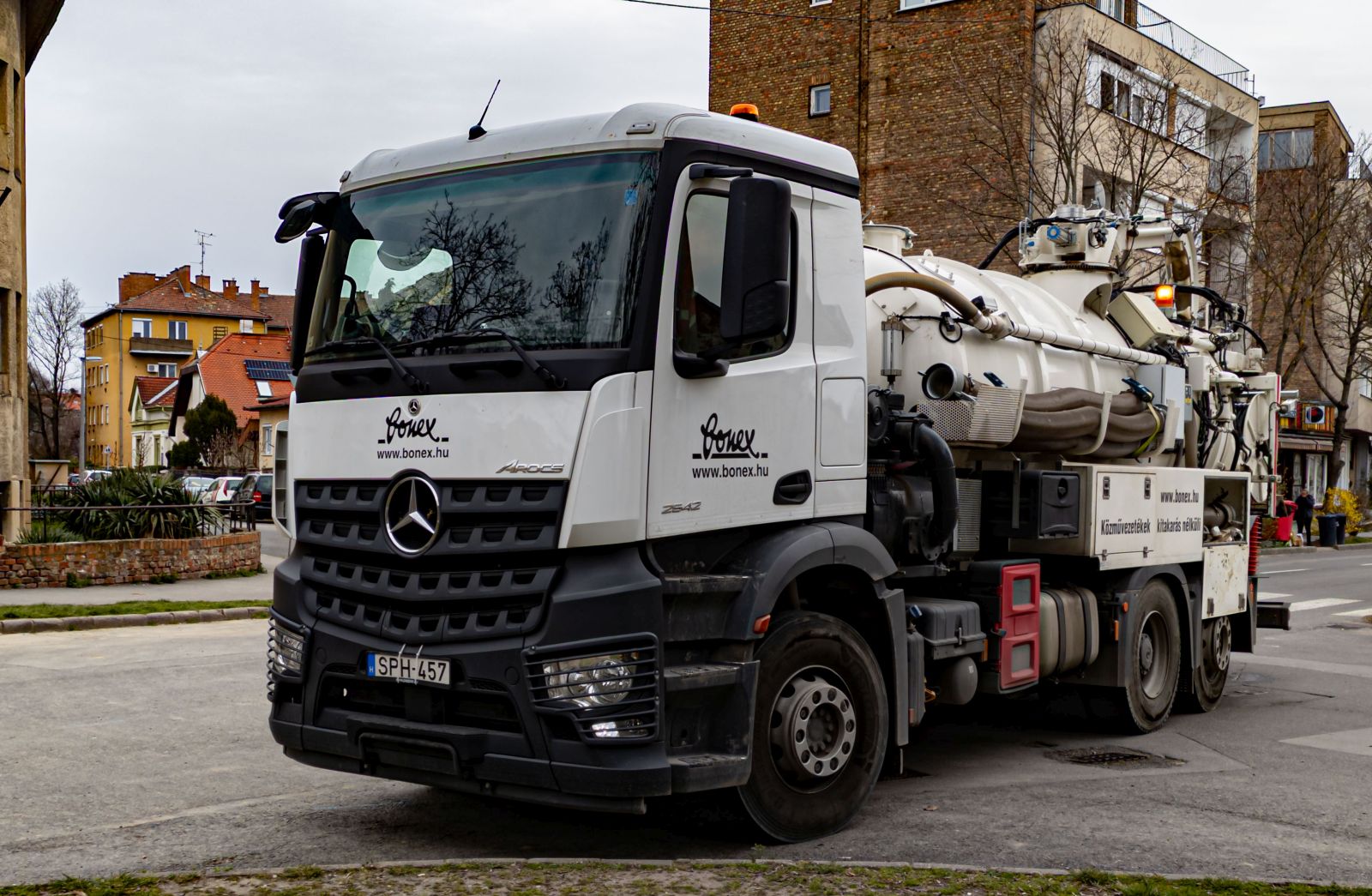 Mercedes-Benz Axor Kanalreiniger LKW. Foto: März, 2023.