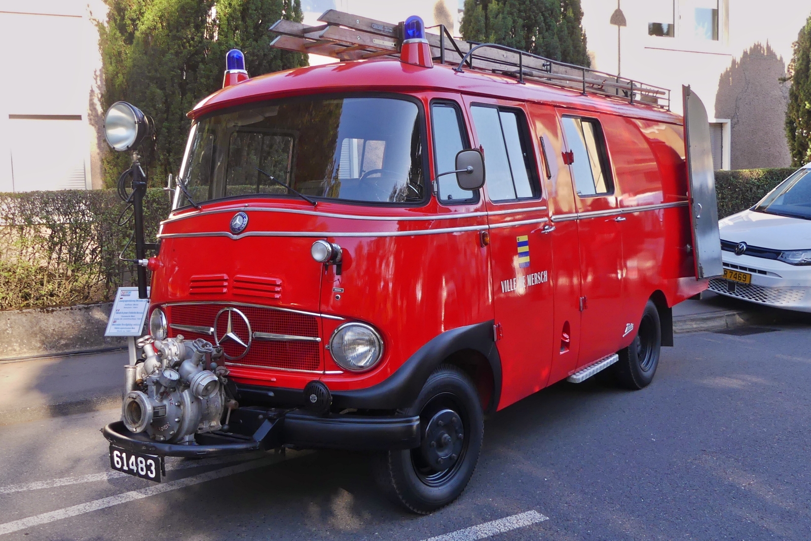 Mercedes Benz LF 8, BJ 1961, war beim Tag des Zivilschutzes in Diekirch zu sehen. 27.09.2026