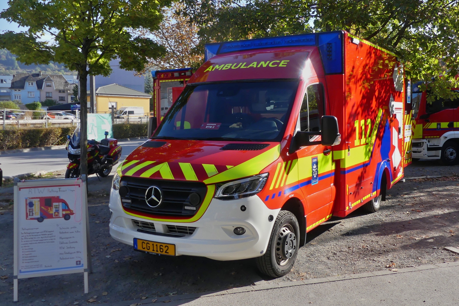 Mercedes Benz Sprinter, RTW, konnte am Tag de Zivilschutzes in Diekirch, unter die Lupe genommen werden. 27.09.2026