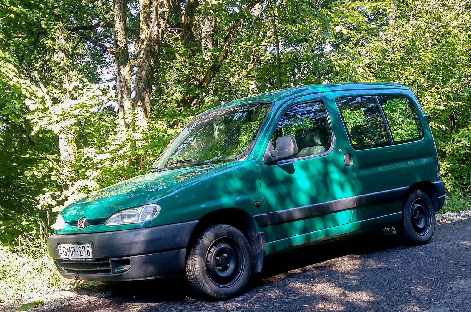Peugeot Partner in der Farbe Vert Innsbruck. Foto: Juni, 2021.