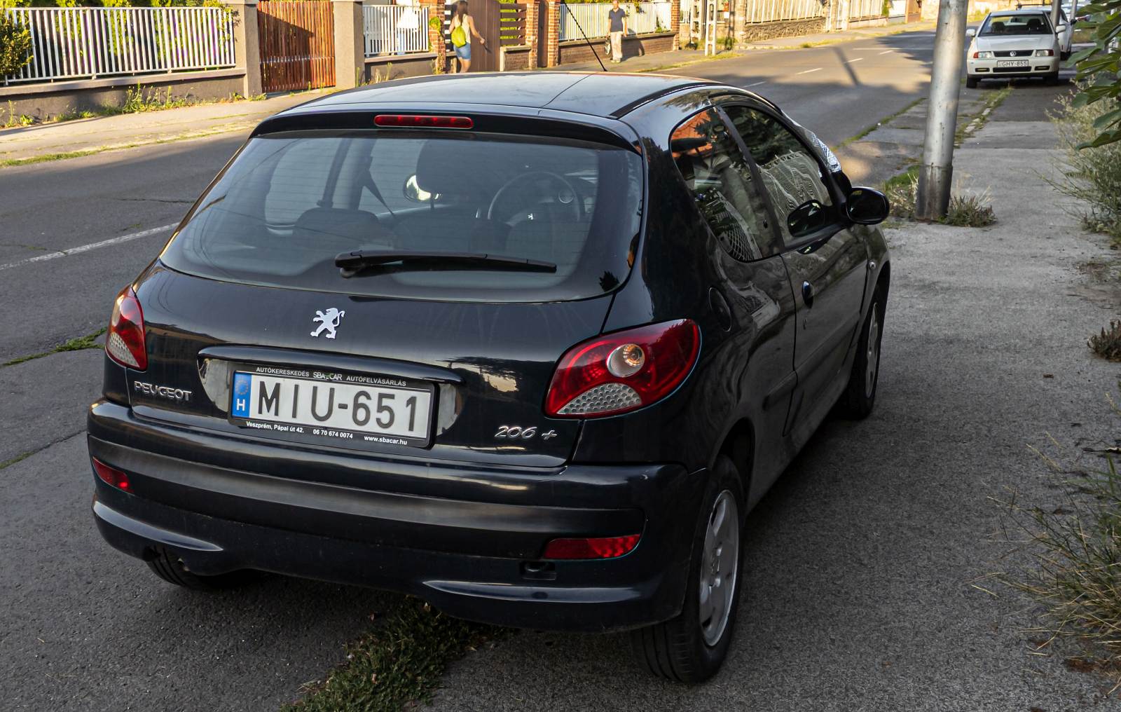 Rückansicht: Peugeot 206+. Foto: Juli, 2022.