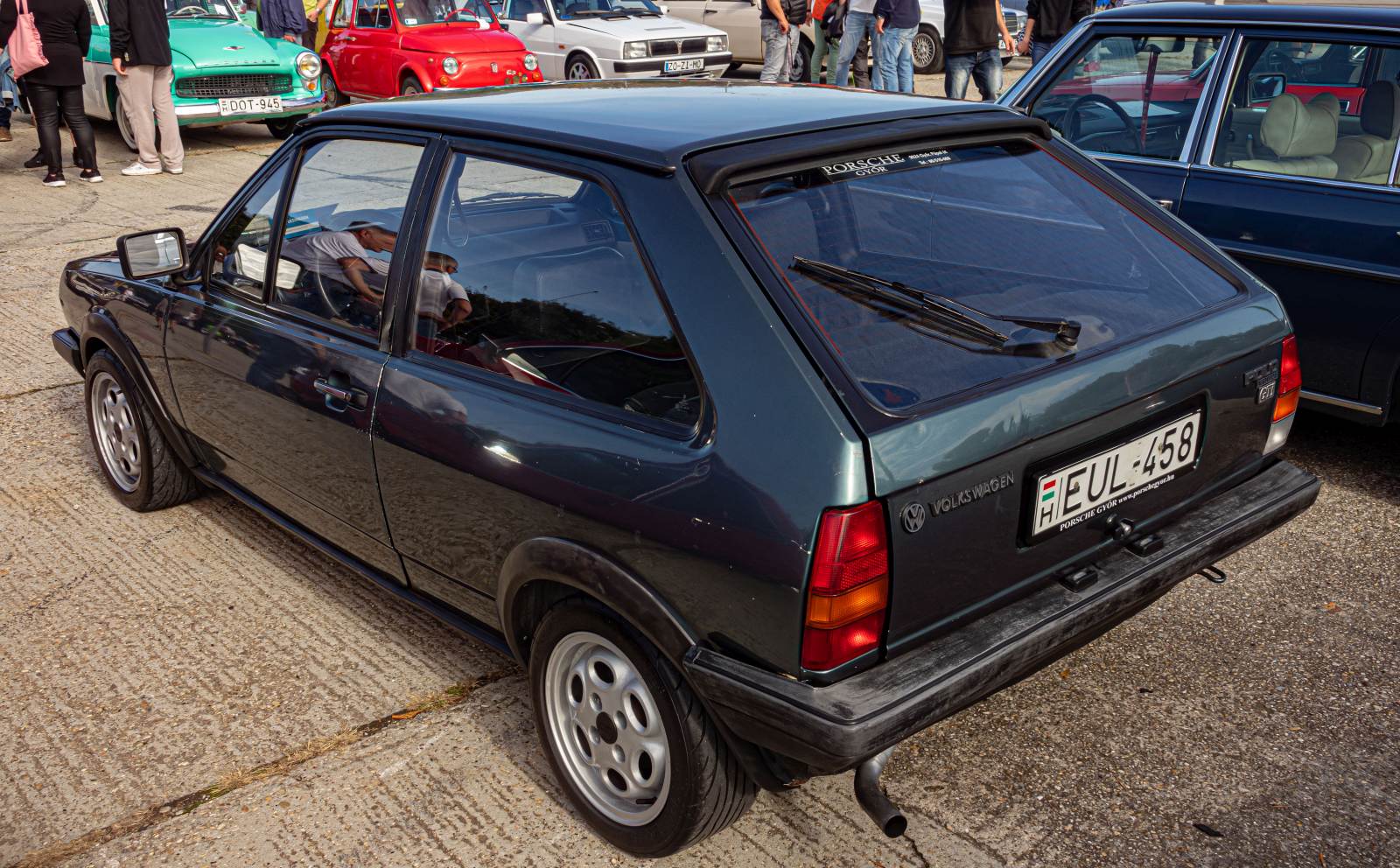 Rückansicht: VW Polo Mk2 Coupé. Foto: Oktober, 2023.