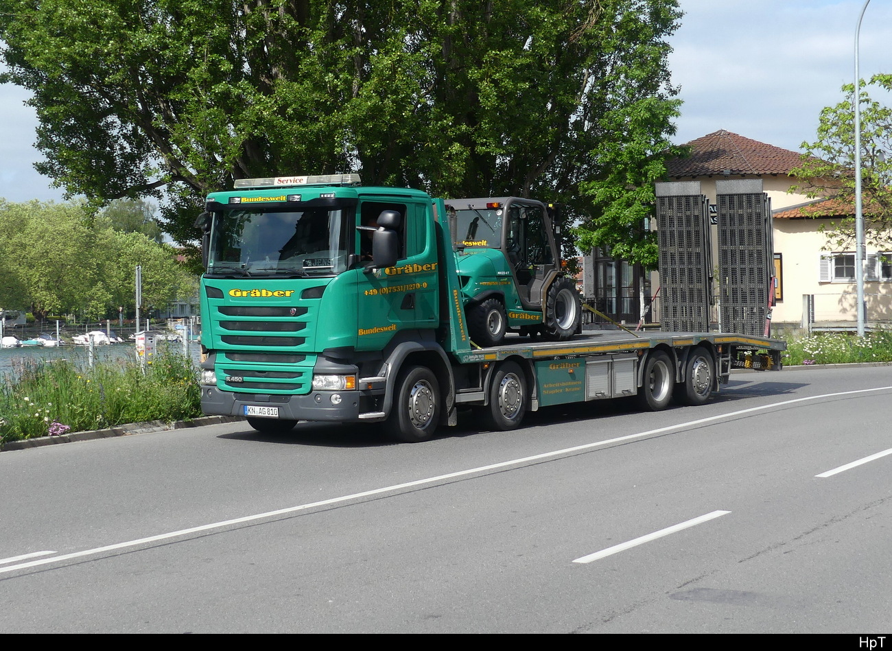 Scania R 450 Sattelschlepper unterwegs in Konstanz am 25.05.2023