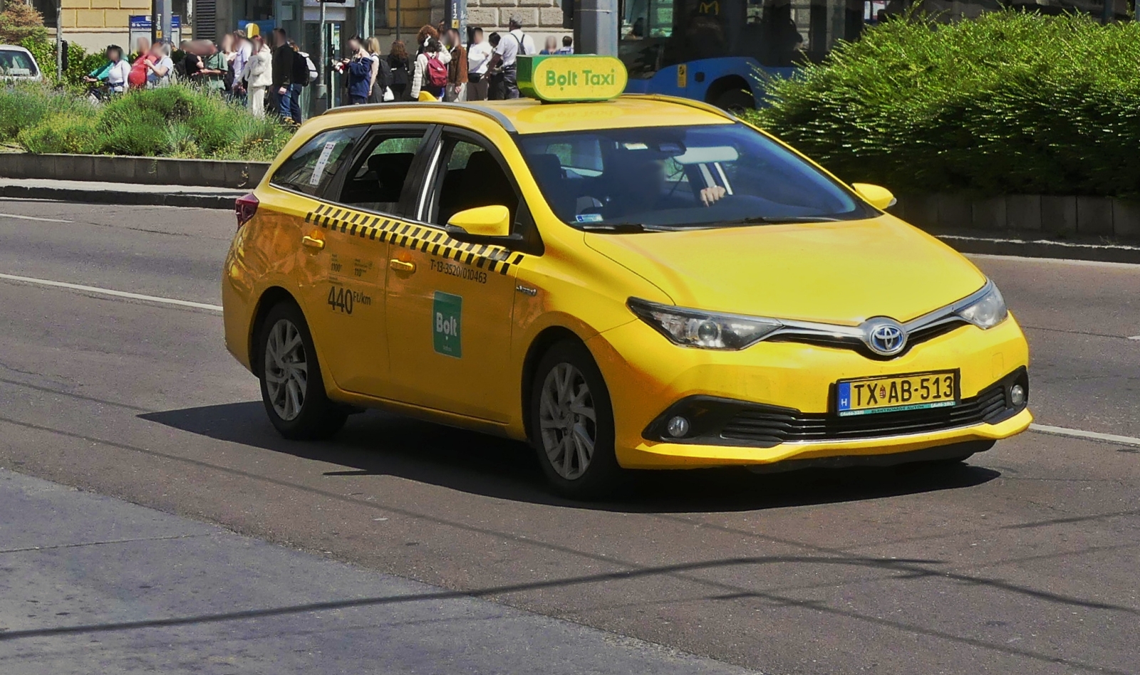 Toyota Auris, als Bolt Taxi in Budapest unterwegs. 08.05.2026