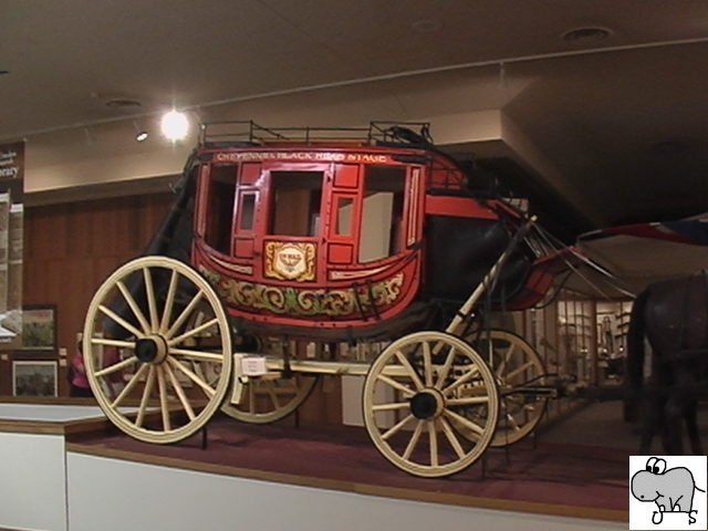 Alte Postkutsche der Wells Fargo Company im Buffalo Bill Museum in Cody / Wyoming / USA. Die Aufnhame entstand am 17. Juli 2006.