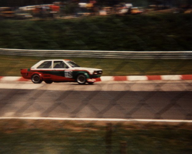 AUDI 80 - fotografiert am Schwalbenschwanz beim 27. Int. ADAC-1000-Km-Rennen auf dem Nrburgring 1981