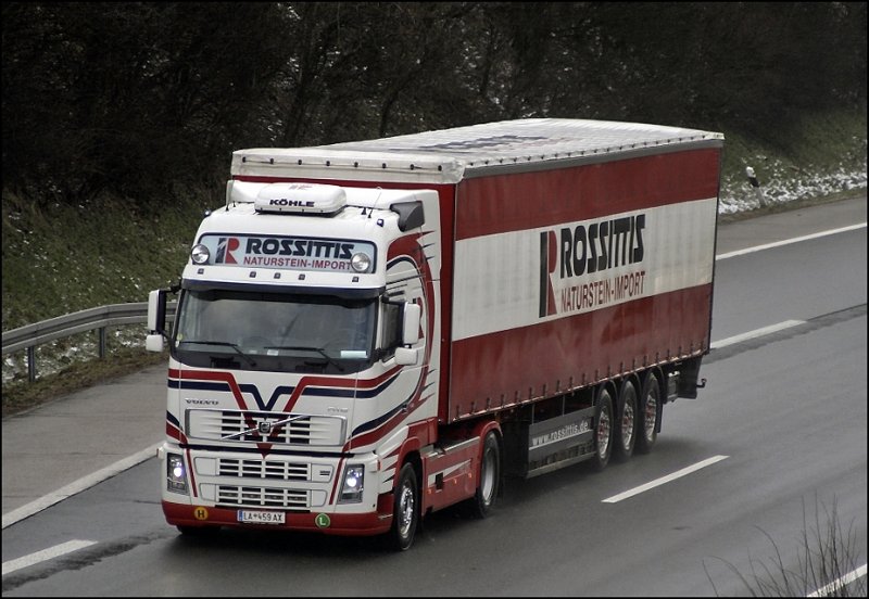 Austria-Power made in Shweden: VOLVO FH16 610PS der ROSSITTIS NATURSTEIN-IMPORT
