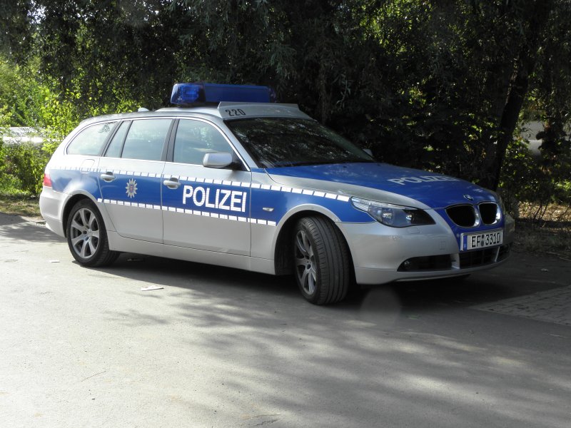 BMW Touring der Landespolizei Thringen bei einem Einsatz am 23.08.2009 in Jena