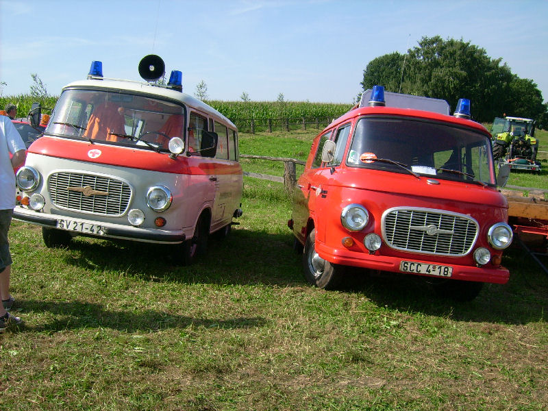 Diese beiden Barkas B1000 Einsatzfahrzeuge waren ebenfalls beim Treffen in Bocka zu sehen