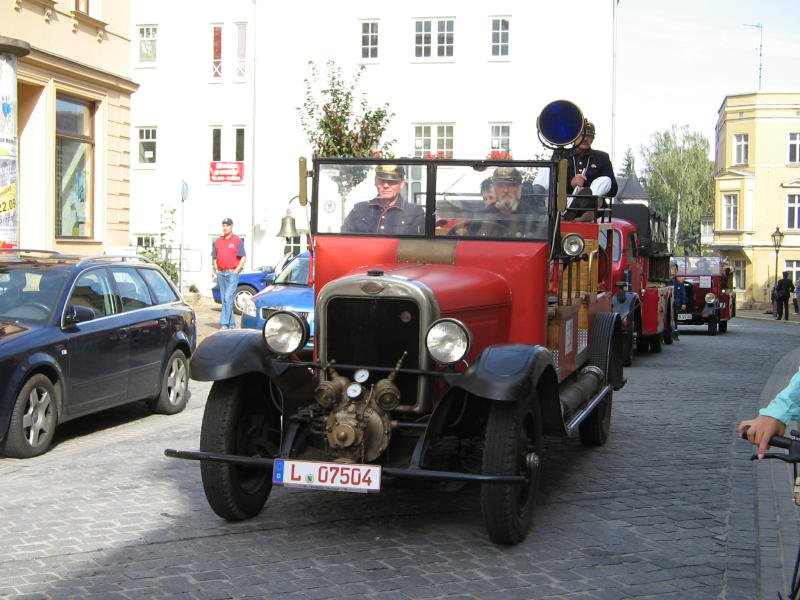 Dieses historische Feuerwehrfahrzeug konnte in Wurzen bestaunt werden, 22.09.07