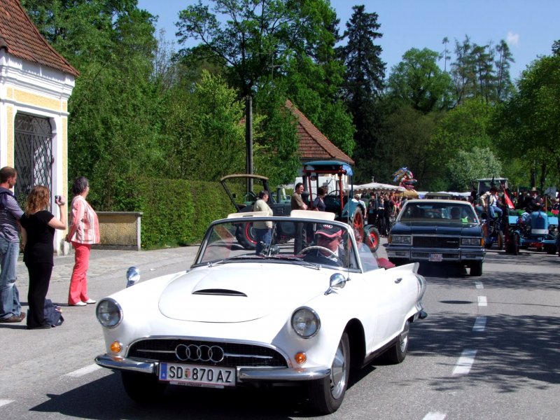 DKW-1000SP-Roadstar,Bj.1961,55PS,974cm; am Start der Oldtimerrundfahrt in St.Martin/Innkreis;090419
