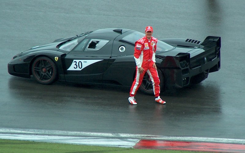Ferrari FXX und Michael Schumacher bei den Ferrari Racing Days auf dem Nrburgring; 05.10.2008