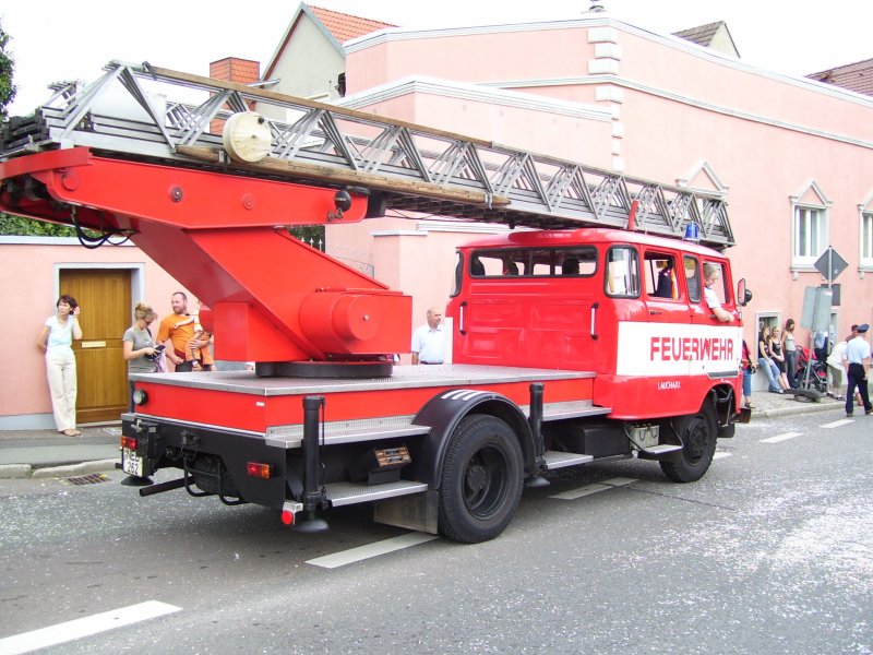 IFA W50L Hubrettungsfahrzeug der Freiwilligen Feuerwehr Laucha an der Unstrut; 19.08.2007