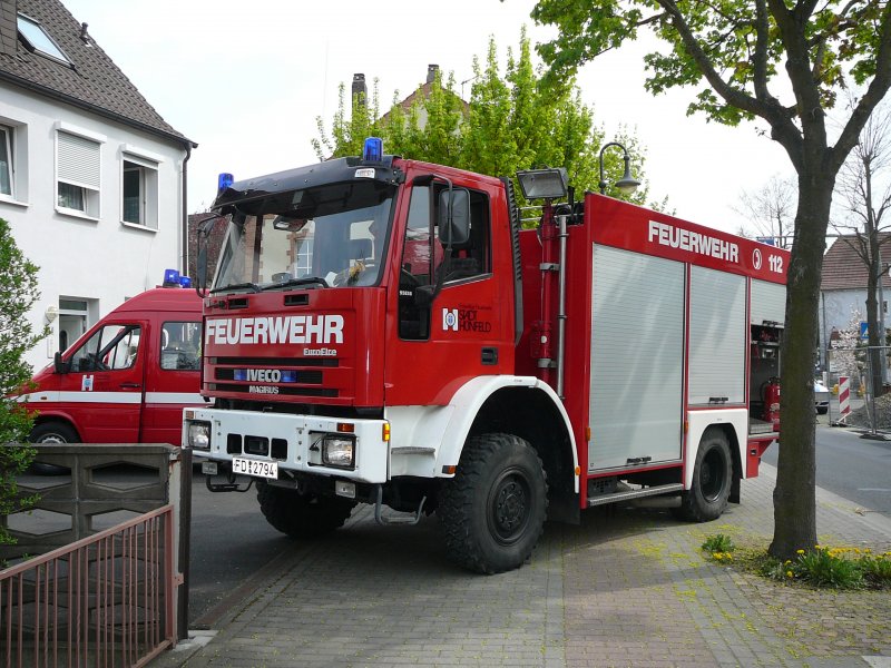Iveco Magirus EuroFire 95E18, gesehen am 16.04.09 in 36088 Hnfeld