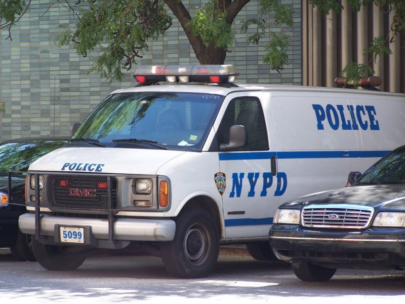 Kastenwagen des NYPD.
Bild aufgenommen am 24.9.2007.
