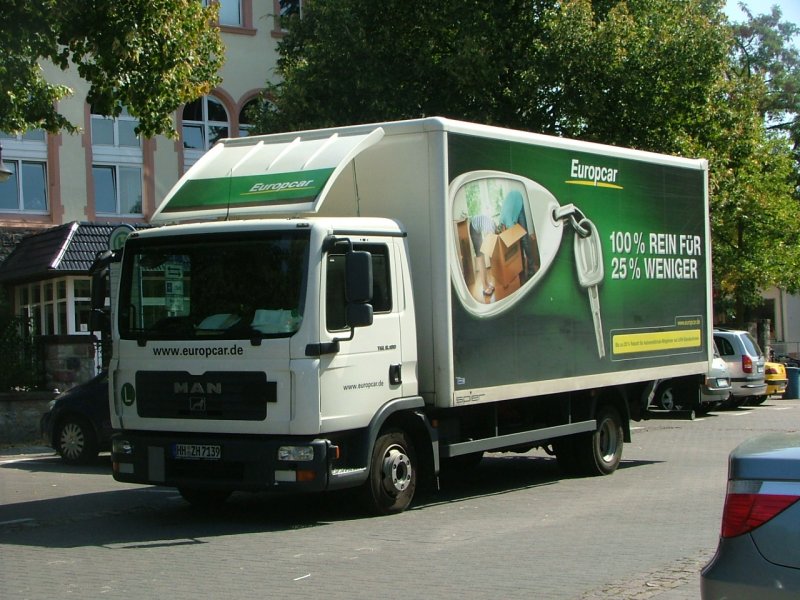 MAN TGL Kastenwagen einer bekannten Autovermietung (11.09.09, Bensheim).