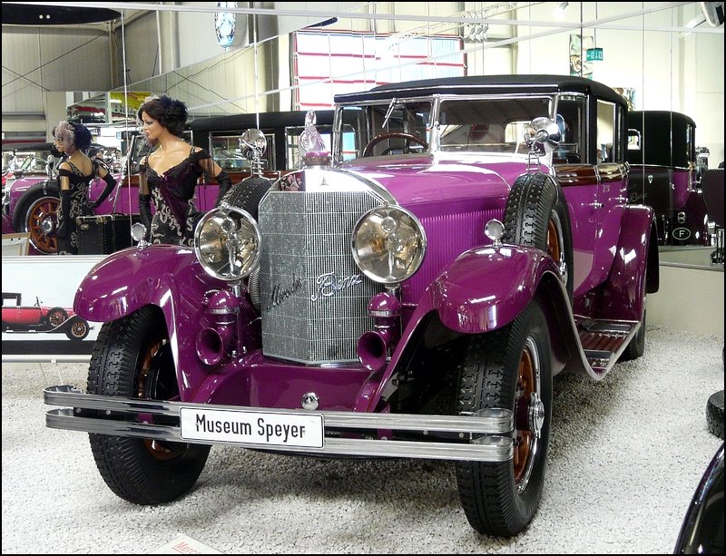 Mercedes Benz 630K, BJ 1928, 6 Zyl., 6240 ccm, 110 PS, mit Kompressor 160 PS, fotografiert im Auto & Technik Museum in Sinsheim am 01.05.08.