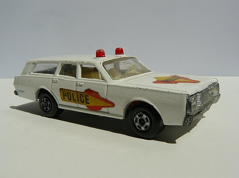 Mercury Polizeifahrzeug. (Matchbox Superfast Nummer 55 von 1971)