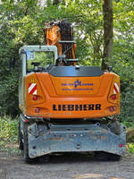 Dieser Liebherr A918 Compact Bagger war Anfang August 2025 in Hattingen abgestellt.