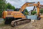 =Case CX 250 C von WEIDER-Erdarbeiten steht auf einer Baustelle in Petersberg-Marbach, 08-2025  