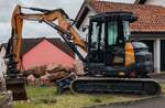 =Case CX 100 E steht auf einer Baustelle in Petersberg-Marbach, 04-2026