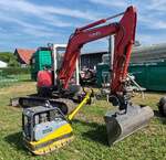 =Kubota-Bagger, ausgestellt zum Firmengeburtstag:  66 Jahre Lohnunternehmen HERRLICH  aus Langenbieber, 06-2026