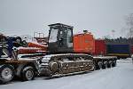 Raubennkran auf einen Schwerlastsattelauflieger auf dem Rastplatz  Lehrter See , am 19.12.2010. Leider habe ich hier keine entsprechende Katagorie gefunden.